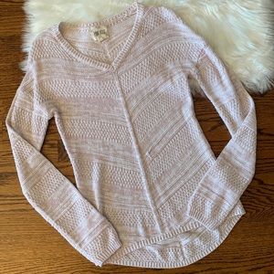 Soft Pink V-Neck Sweater